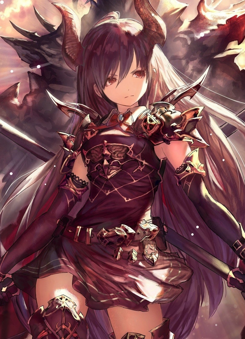 Download 840x1160 Wallpaper Anime Girl Warrior Art Forte Rage Of Bahamut Iphone 4 Iphone 4s Ipod Touch 840x1160 Hd Image Background 16086