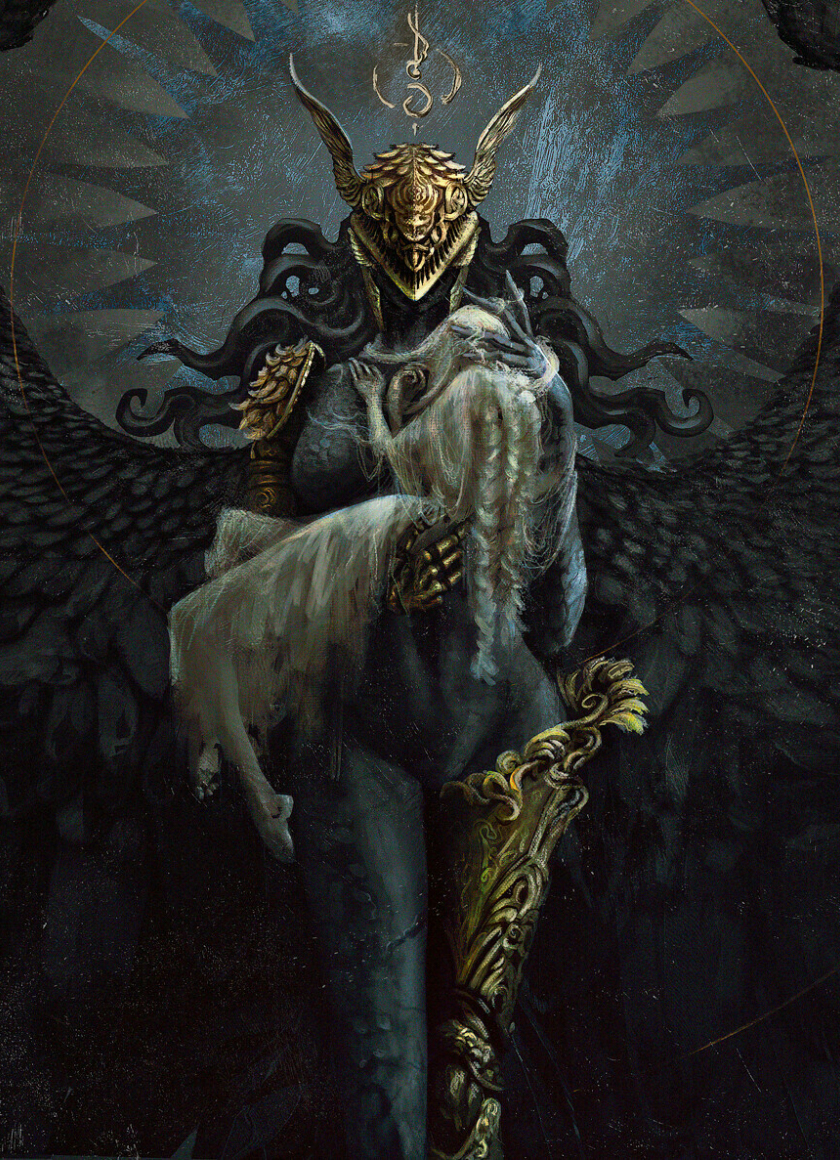 Download wallpaper 840x1160 elden ring, black angel, game art, iphone 4,  iphone 4s, ipod touch, 840x1160 hd background, 28050