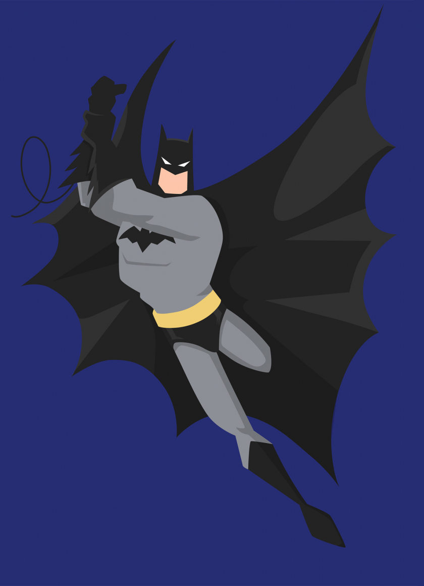 Download wallpaper 840x1160 batman, vector style, minimal, digital art ...