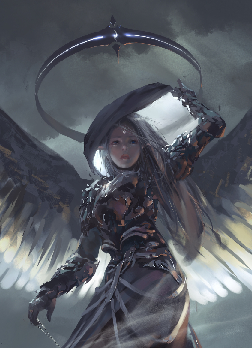 wallpaper 840x1160 Angle, girl, fantasy, <b>art</b>.