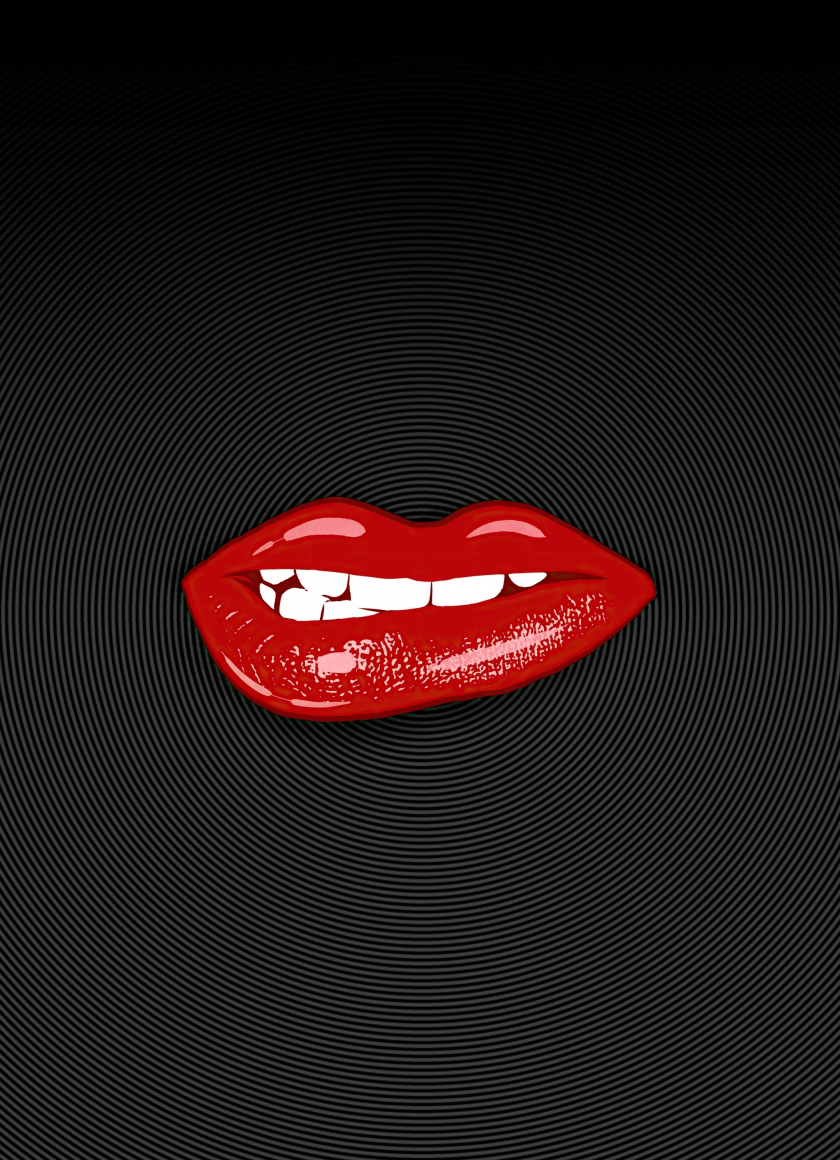 Download wallpaper 840x1160 red lips, art, minimal, iphone 4, iphone 4s ...