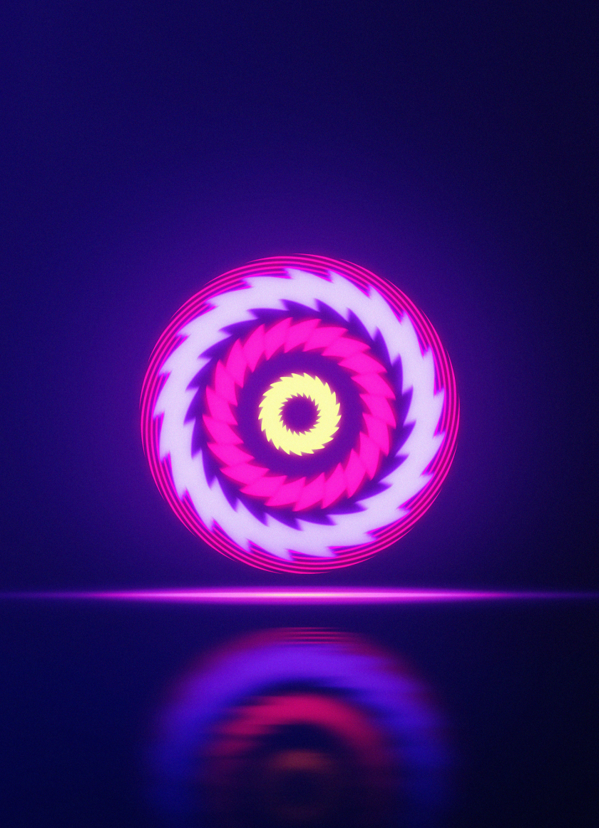 Download wallpaper 840x1160 neon mandala, sphere, abstract, iphone 4 ...