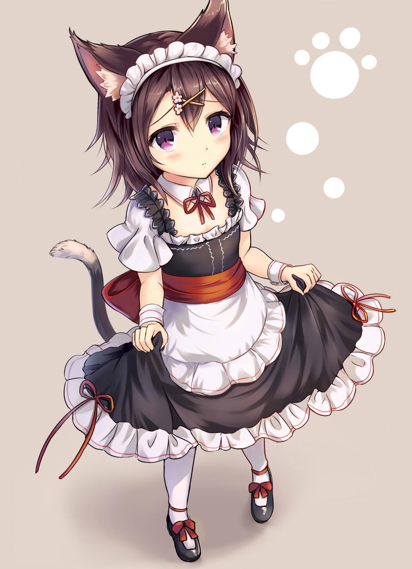 Downaload Cute Anime Girl Maid Elf Wallpaper 840x1160 Iphone