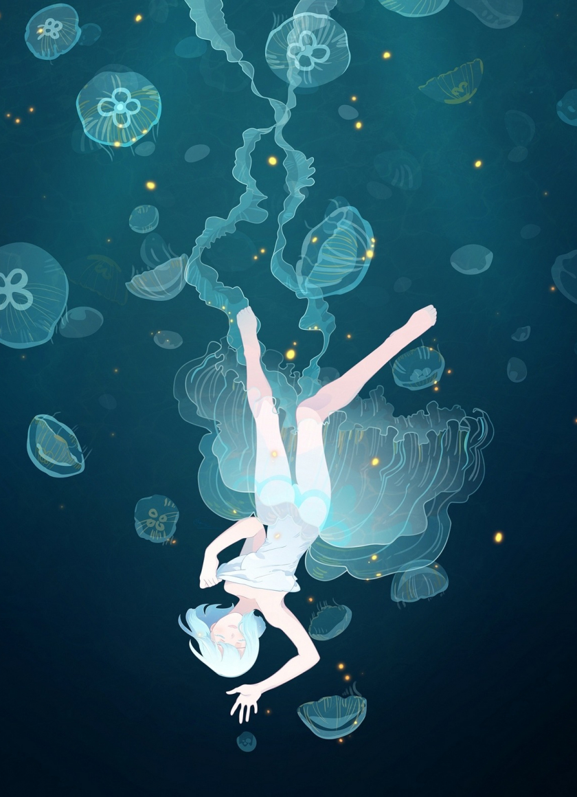  Anime Girl Underwater Art 