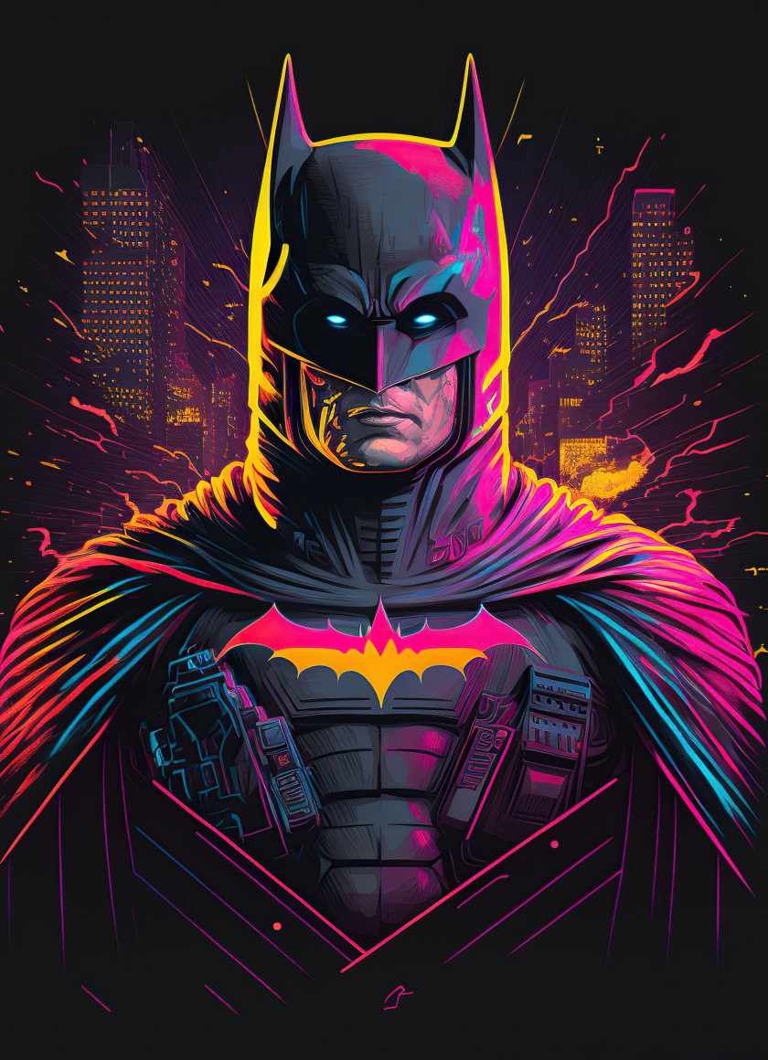 Retrofied batman, superhero, 840x1160 wallpaper