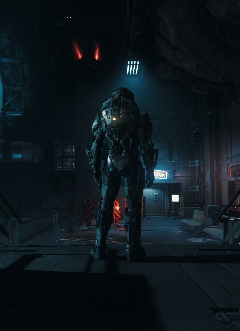 Download wallpaper 840x1160 soldier, dark, video game, star citizen ...