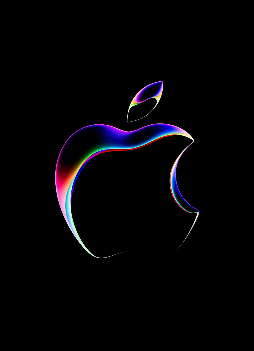 Download wallpaper 840x1160 gradient dark logo, apple wwdc, 2023 ...