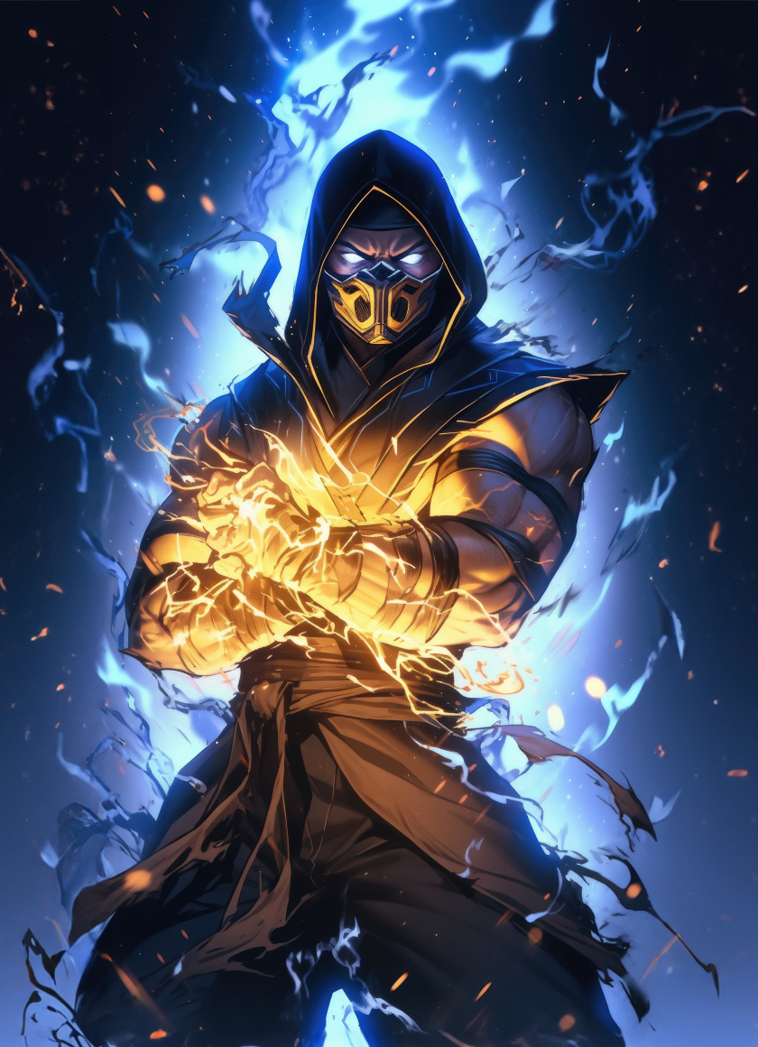 Download wallpaper 840x1160 ultra instinct, scorpion, mortal kombat ...