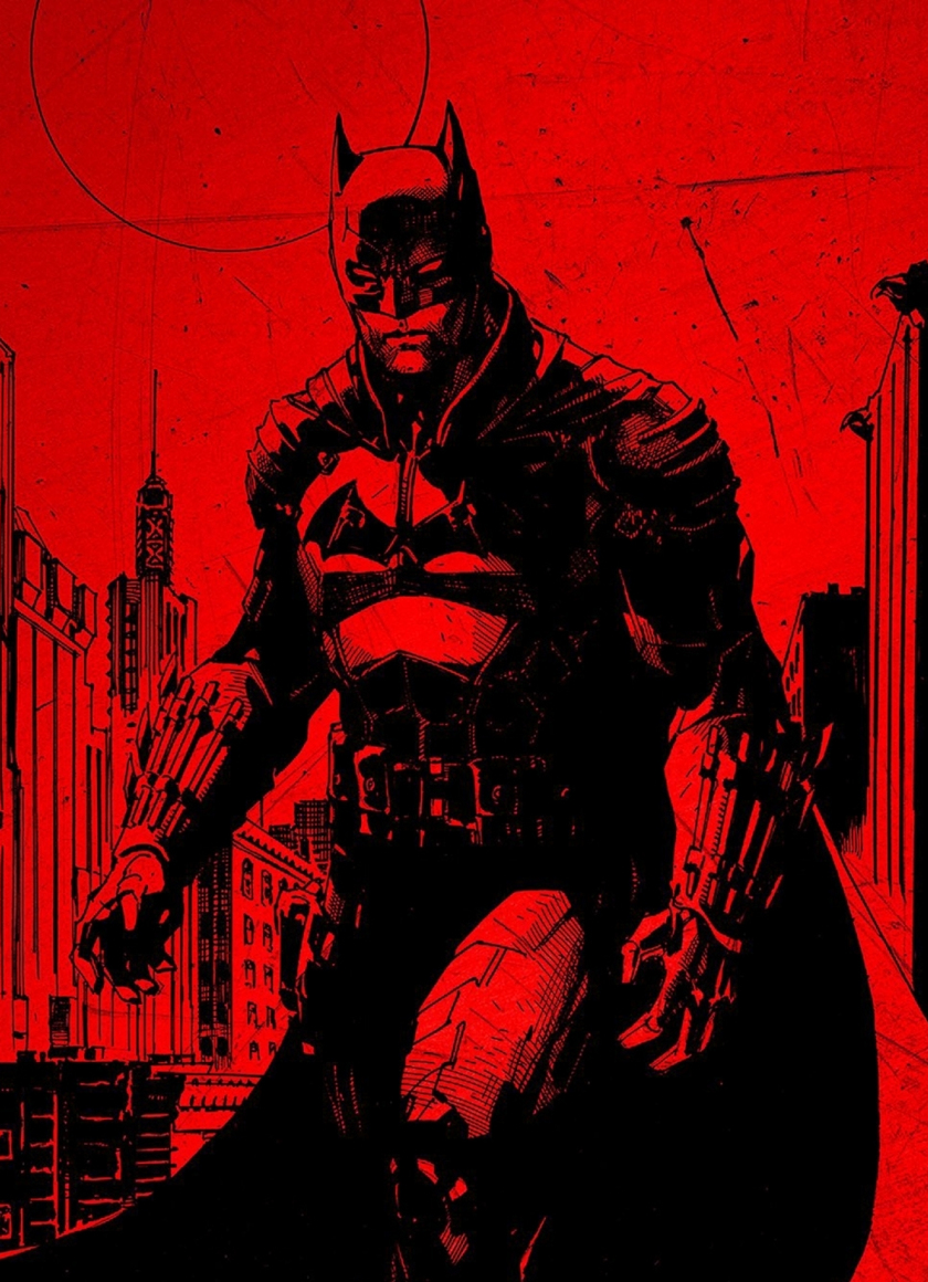 Download wallpaper 840x1160 comics, the batman, official poster, iphone ...