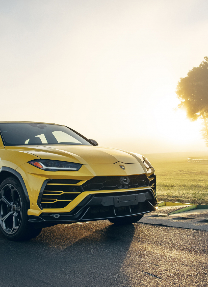 Download wallpaper 840x1160 car, yellow, lamborghini urus, compact car ...