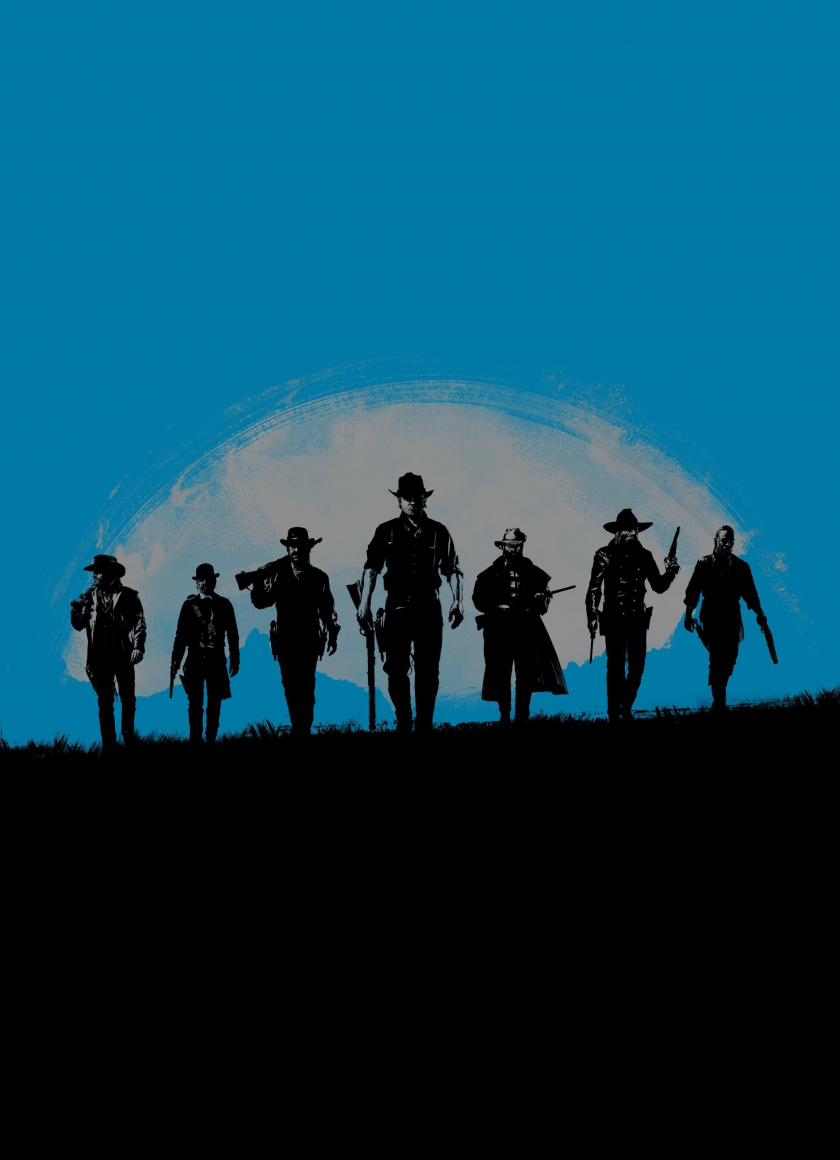 red dead redemption 2, video game, game, silhouette, minimal, artwork wallp...