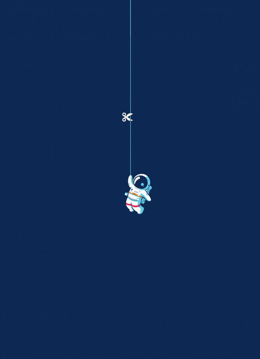 Download wallpaper 840x1160 astronaut, hang, minimal, iphone 4, iphone ...