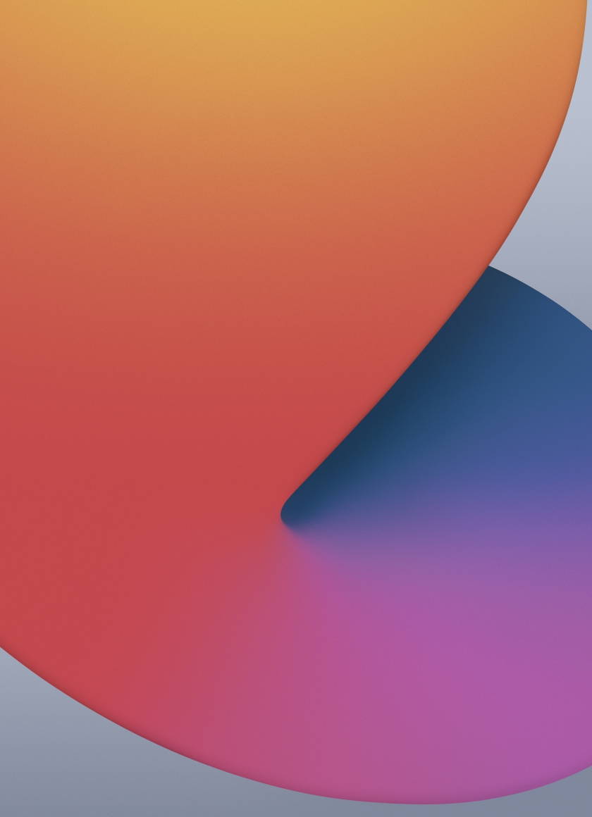 Download wallpaper 840x1160 orange-pink-blue shape, ipad os 14, iphone ...