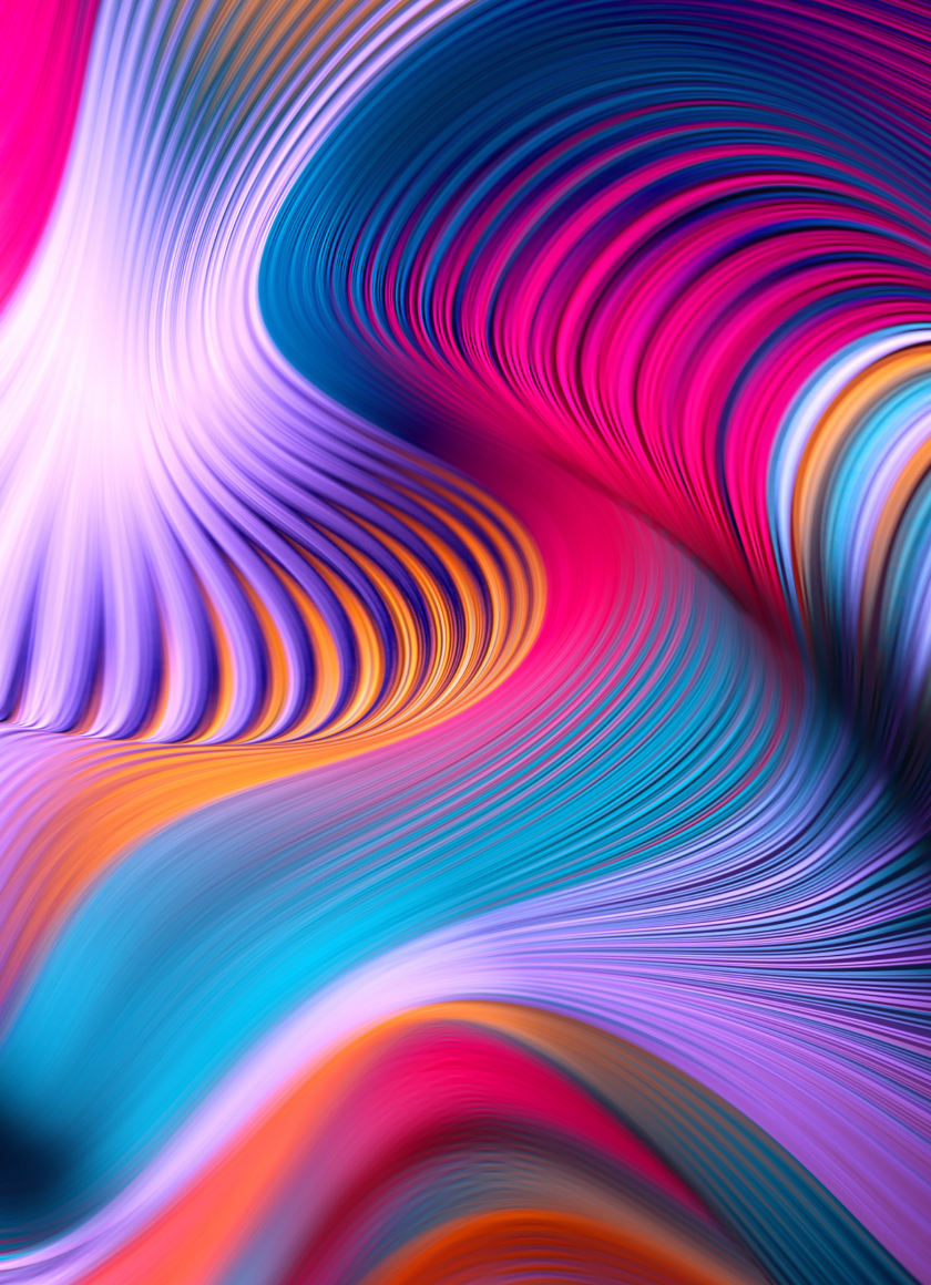 Download wallpaper 840x1160 wavy stripes, artwork, abstraction ...