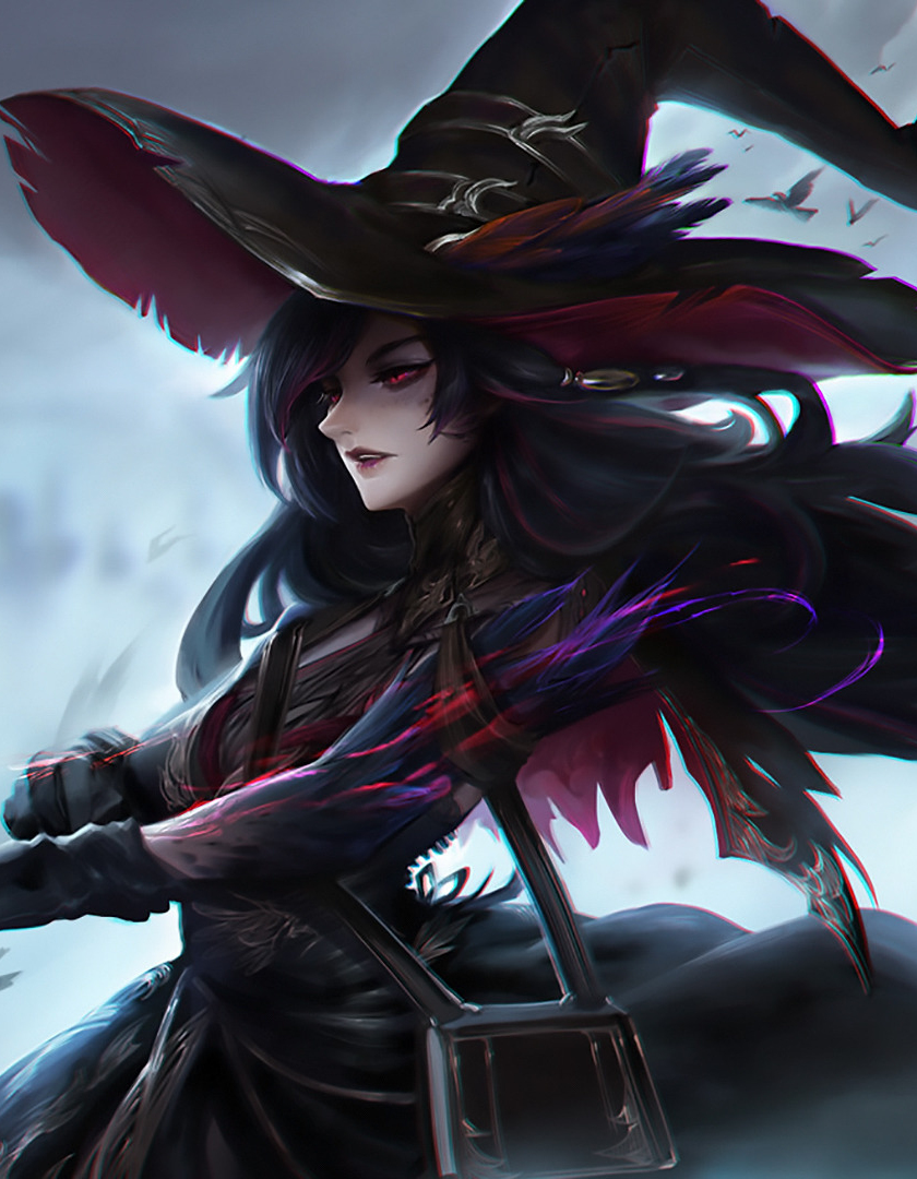 Download Black As Midnight Black Witch Black Witch Black Witch Wallpaper |  Wallpapers.com