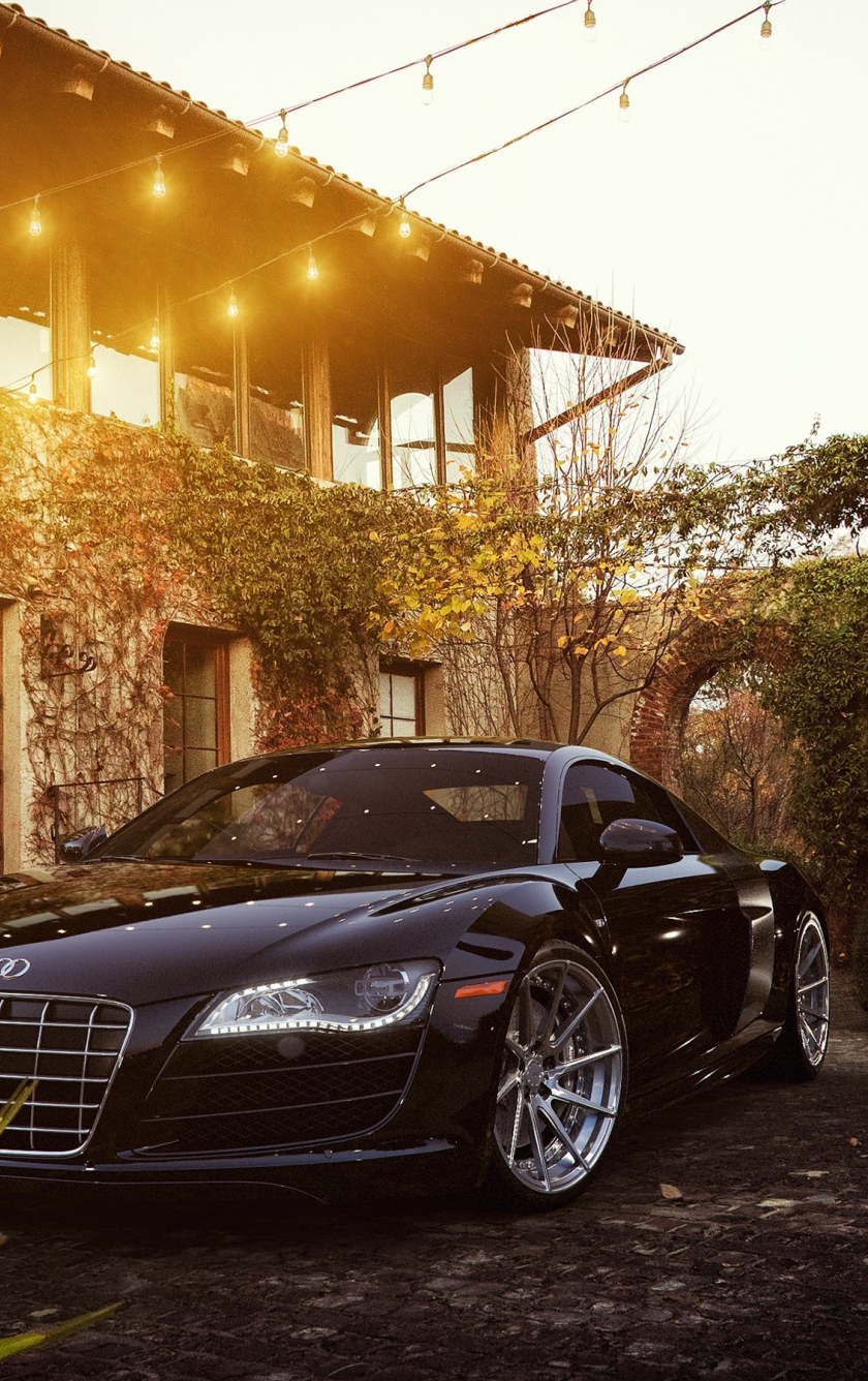 Download wallpaper 840x1336 black, audi r8 v10, sports car, iphone 5,  iphone 5s, iphone 5c, ipod touch, 840x1336 hd background, 23545