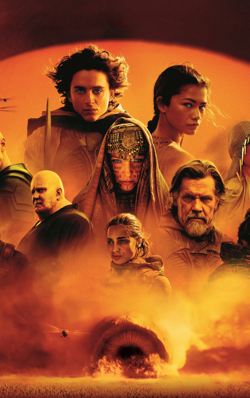 Download wallpaper 840x1336 novel based movie, dune part two, 2024 ...