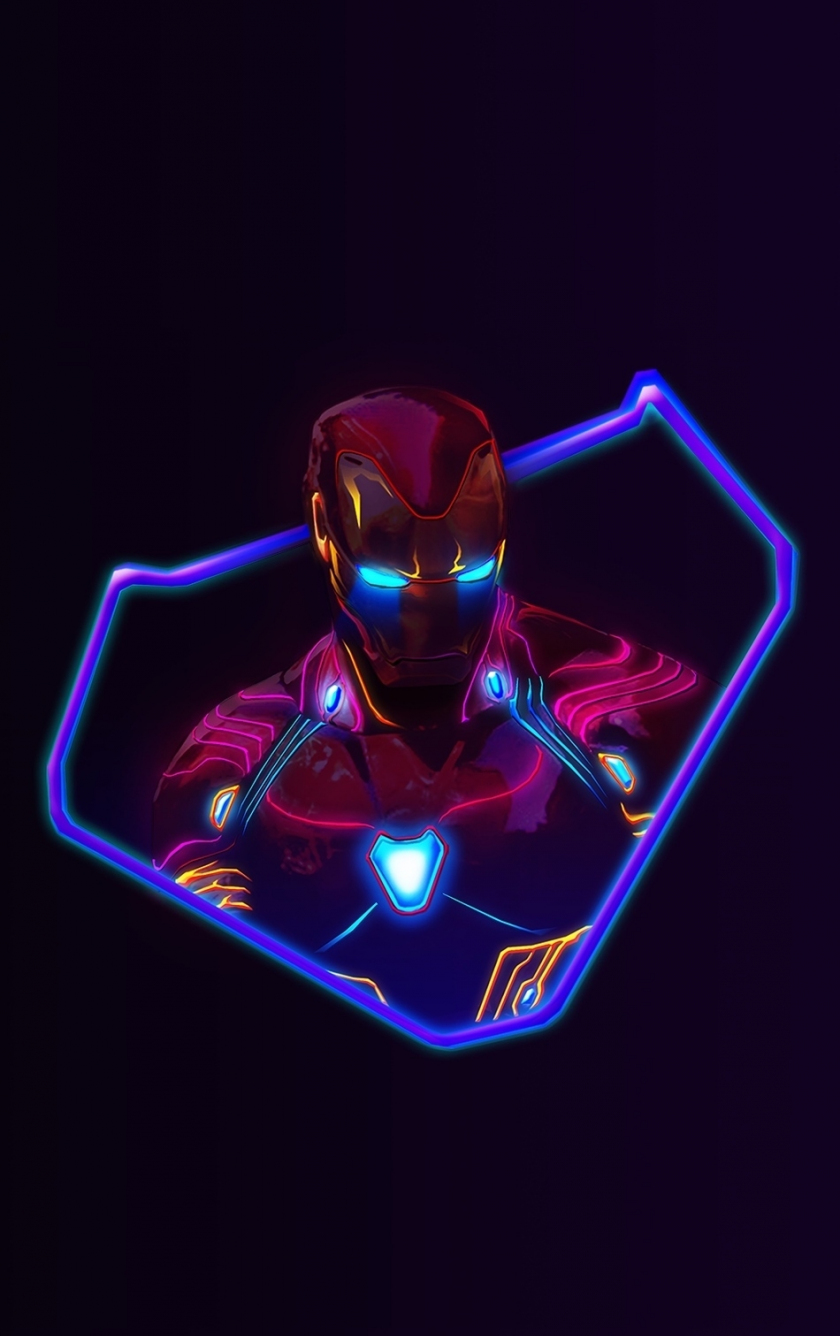 Iron man, supehero nono suit, minimal, 840x1336 wallpaper