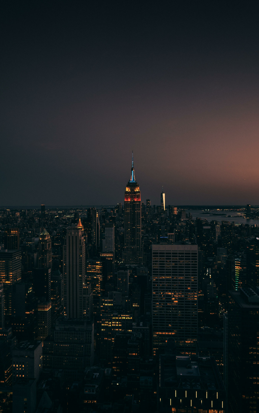 Download wallpaper 840x1336 new york, night, buildings, nigthscape ...
