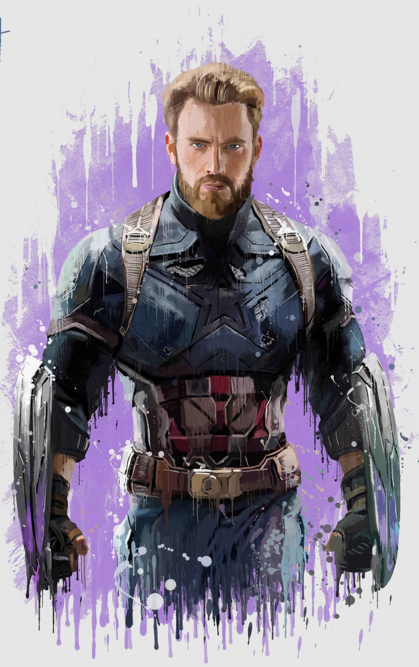 Download 840x1336 Wallpaper Captain America Avengers Infinity War