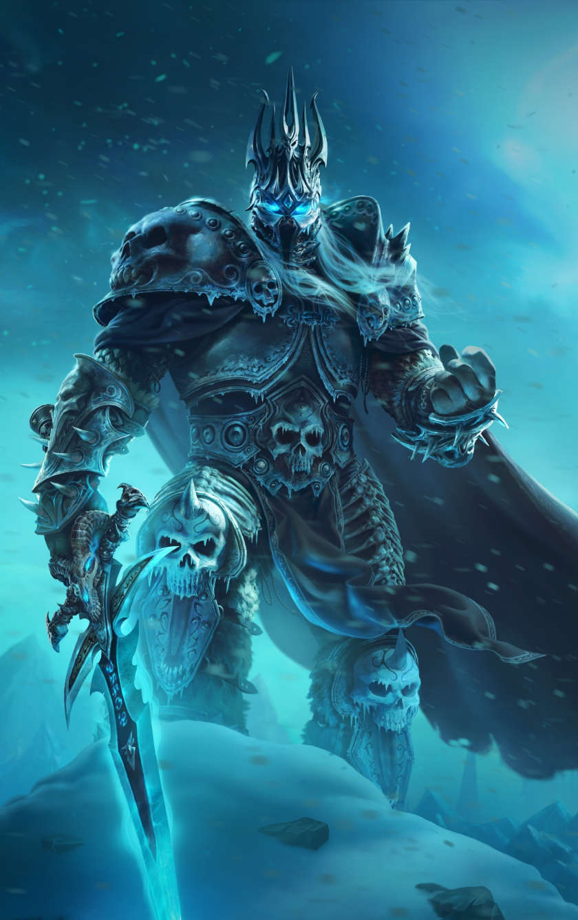Dark King, World of Warcraft: Wrath of the Lich King, online game, 840x1336 wallpaper