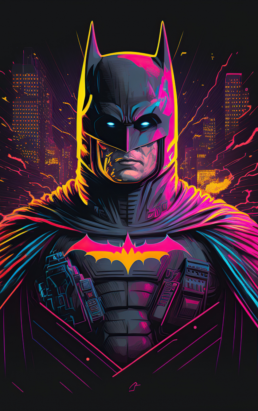 Retrofied batman, superhero, 840x1336 wallpaper