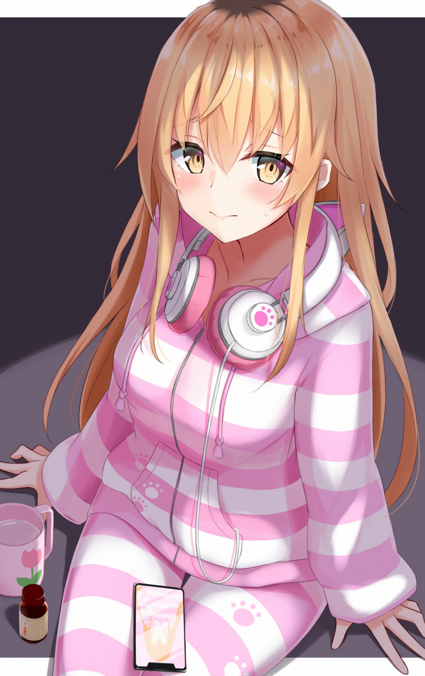 Download wallpaper 840x1336 relaxed, ienaga mugi, virtual youtuber, anime  girl, iphone 5, iphone 5s, iphone 5c, ipod touch, 840x1336 hd background,  7755