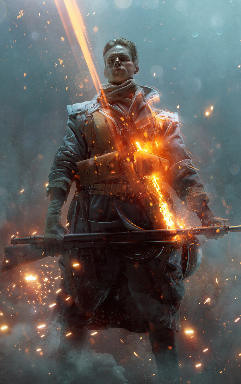 Battlefield 1, They Shall Not Pass, soldier, video game, 2017, 840x1336 wallpaper