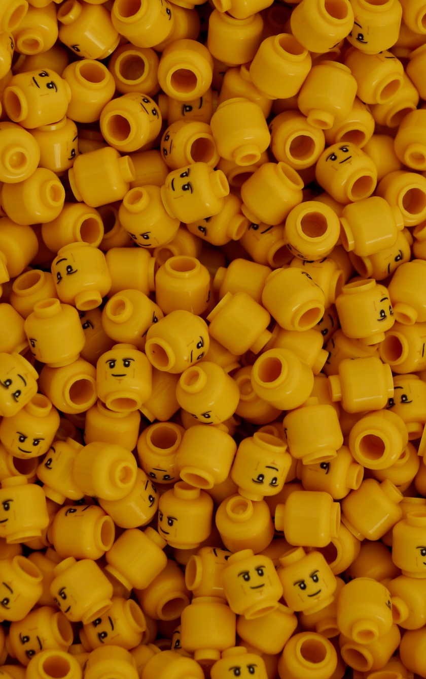 Yellow, Lego, toy, 840x1336 wallpaper