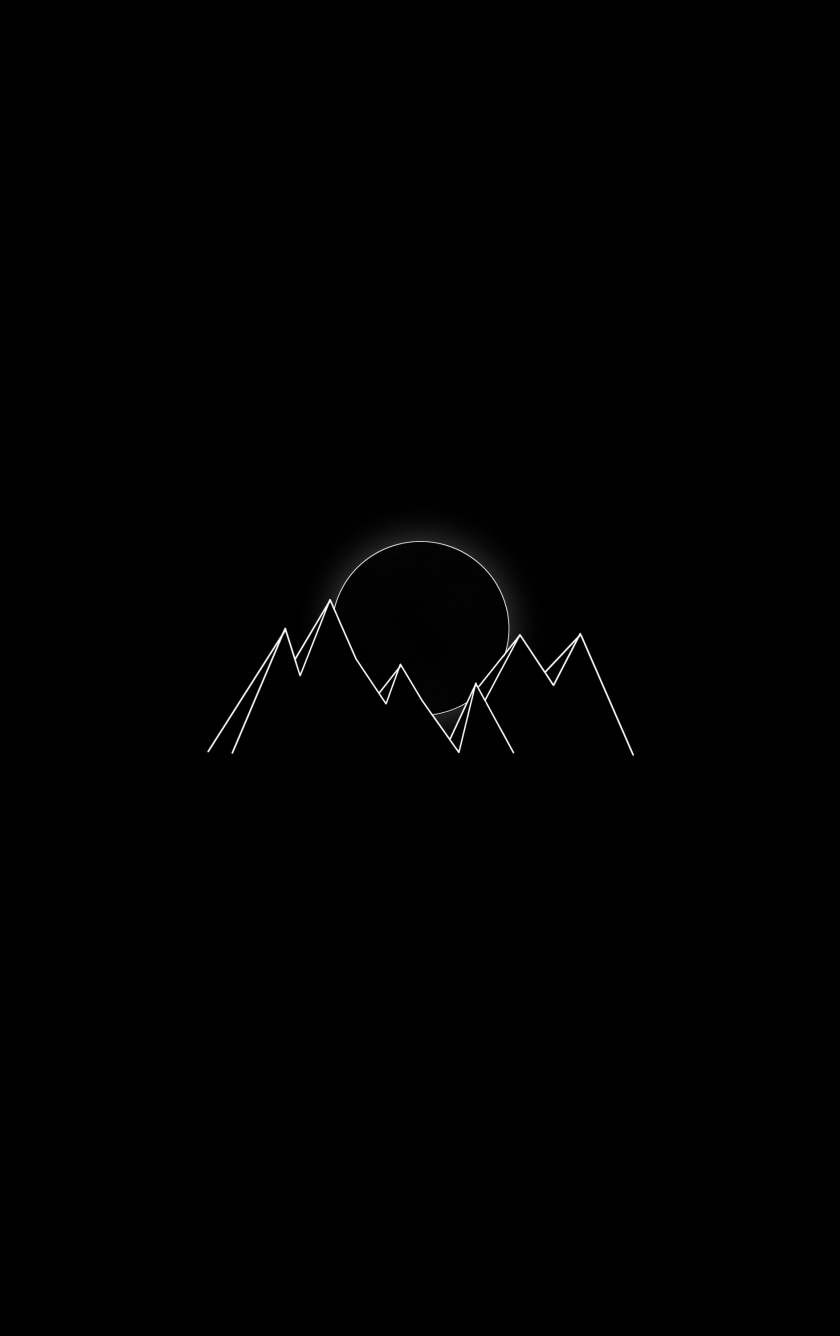 Download wallpaper 840x1336 minimal, dark, mountains, iphone 5, iphone ...