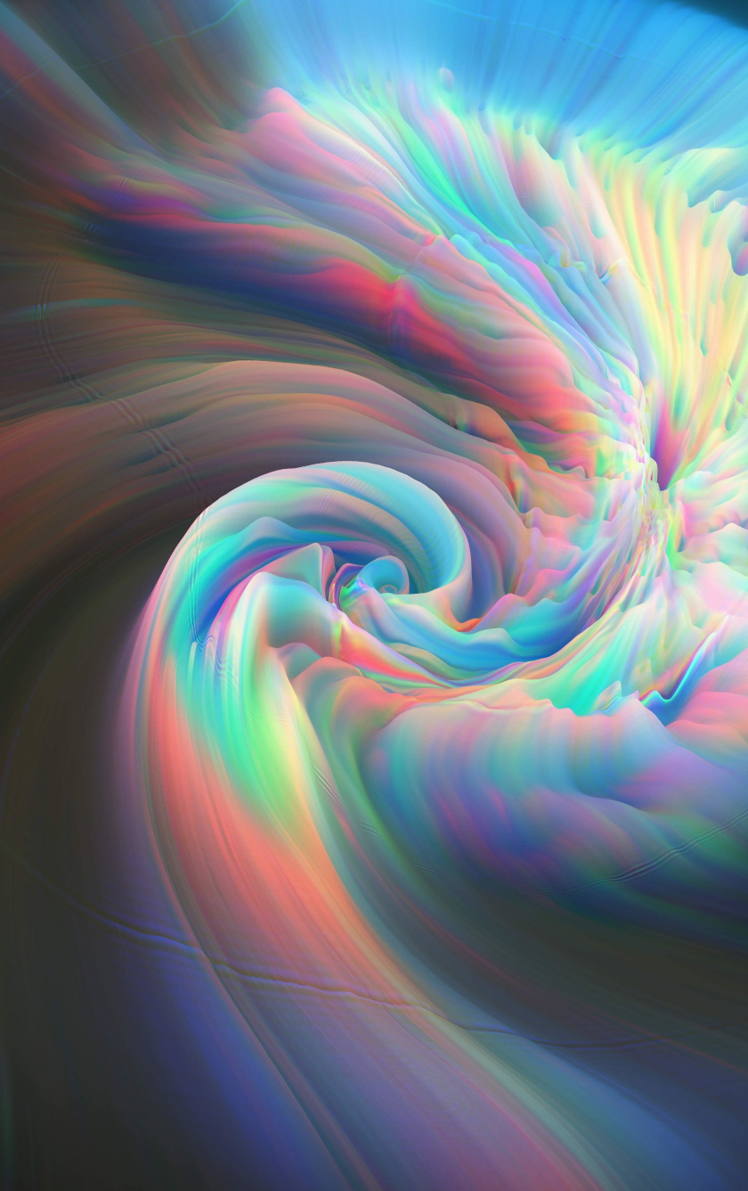 Glitch art, colorful swirl, abstraction, 840x1336 wallpaper