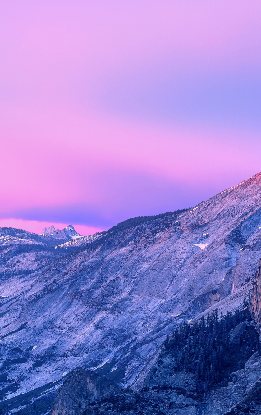 Download 840x1336 wallpaper pink sunset, sky, mountains, nature, iphone ...
