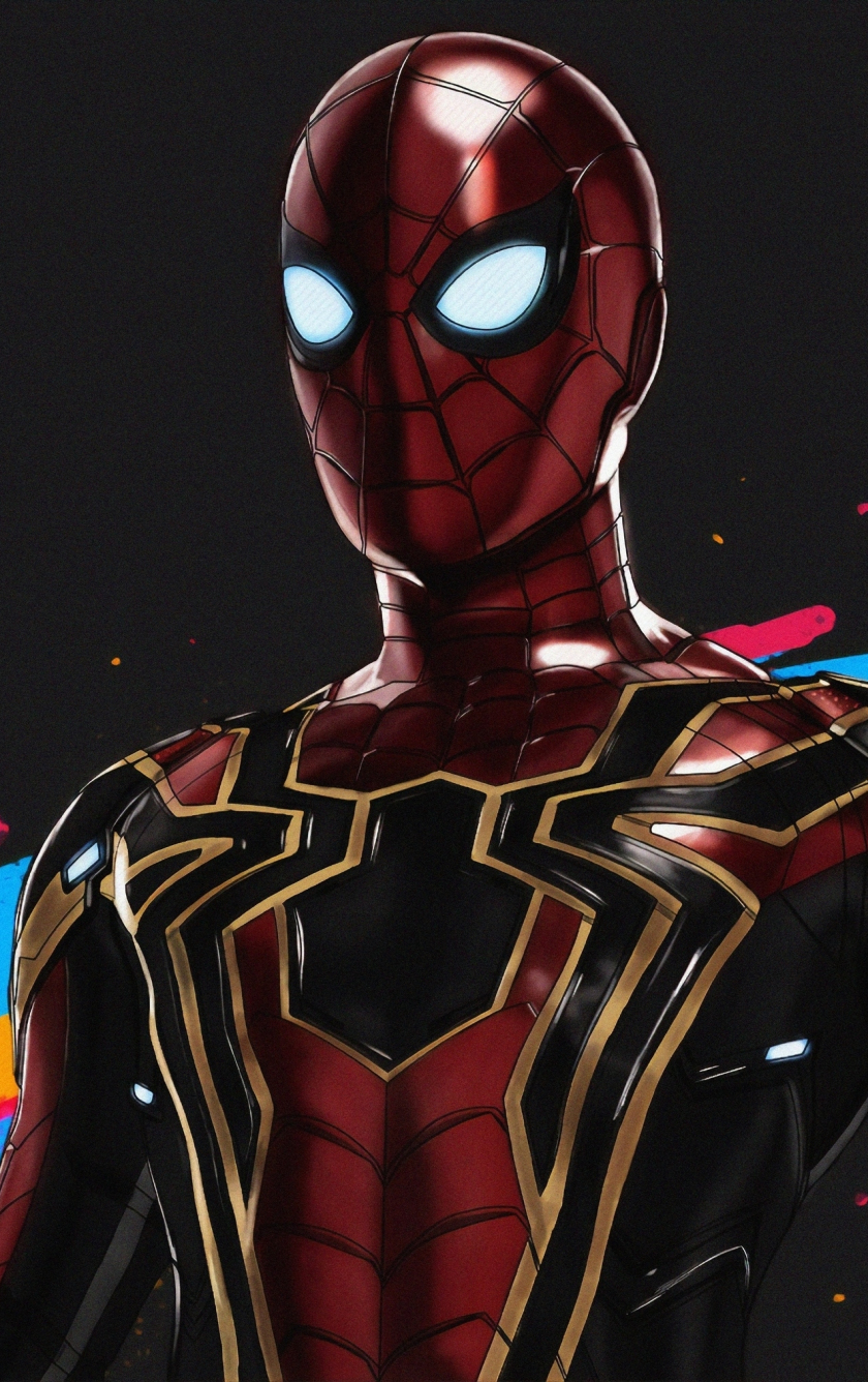 Download wallpaper 840x1336 spider-man, iron suit, art, iphone 5, iphone  5s, iphone 5c, ipod touch, 840x1336 hd background, 21903