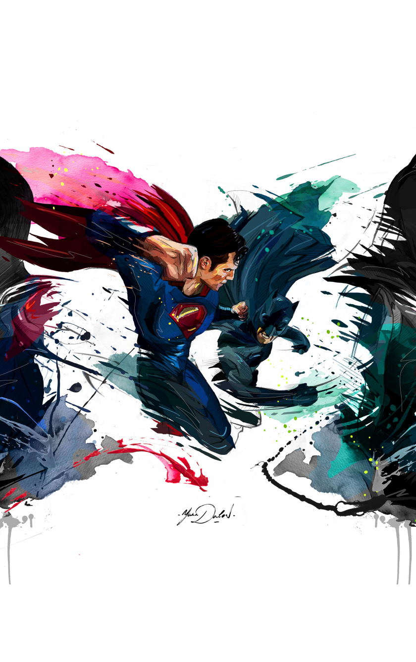 Batman vs superman, 4k, sketch artwork, 840x1336 wallpaper