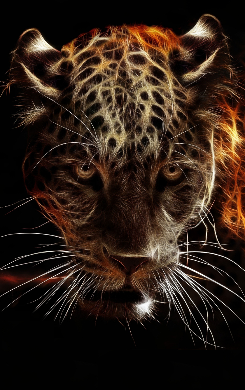 Download wallpaper 840x1336 jaguar, animal, wildlife, artwork, iphone 5,  iphone 5s, iphone 5c, ipod touch, 840x1336 hd background, 9666