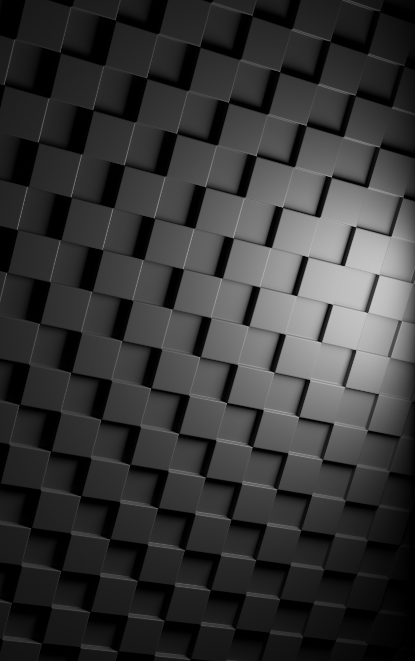 Download wallpaper 840x1336 cube, black grids, texture, abstract ...