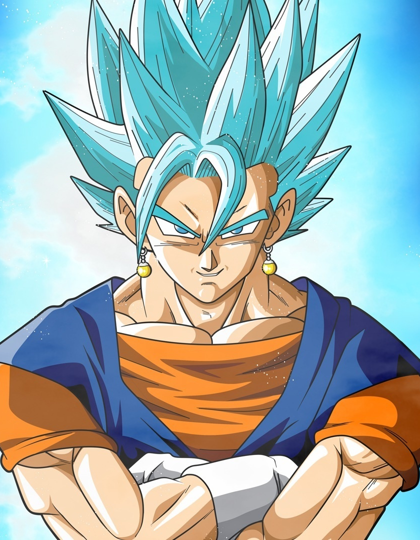 Download wallpaper 840x1336 vegito, dragon ball, confident, anime boy,  iphone 5, iphone 5s, iphone 5c, ipod touch, 840x1336 hd background, 7983