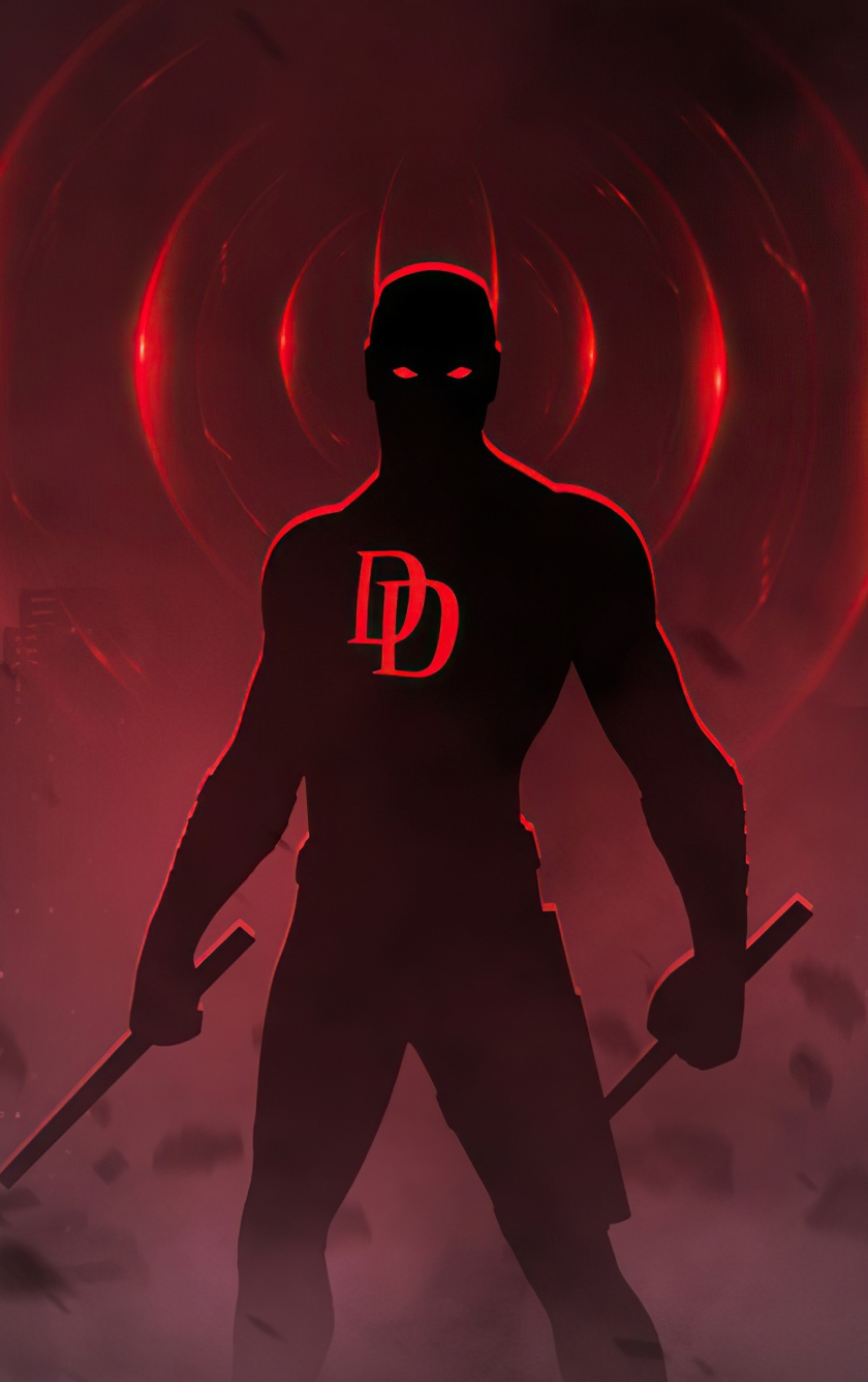Download wallpaper 840x1336 daredevil, fan art, silhouette, iphone 5, iphone  5s, iphone 5c, ipod touch, 840x1336 hd background, 26816