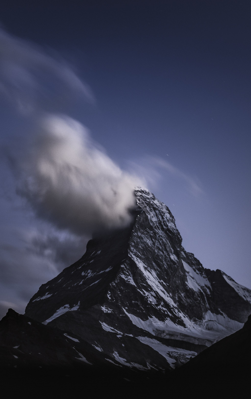 Download wallpaper 840x1336 matterhorn, mountain, cloud at peak, iphone ...