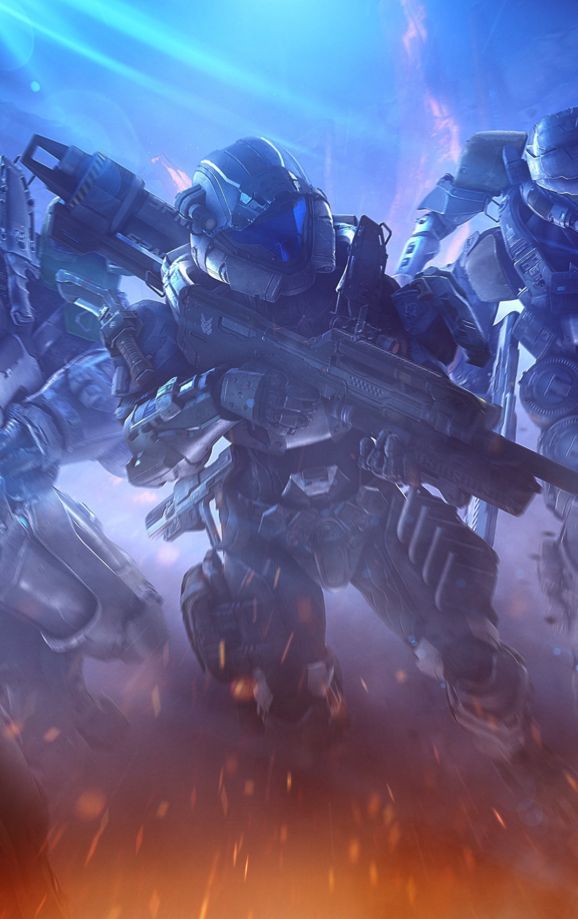 Download wallpaper 840x1336 spartans, halo series, video game, soldiers ...