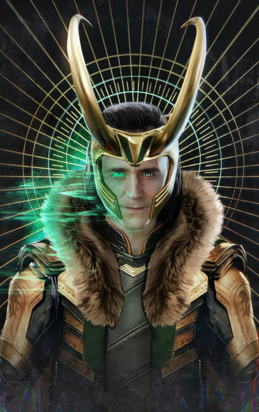 Download wallpaper 840x1336 disney and marvel series, loki 2, glowing ...