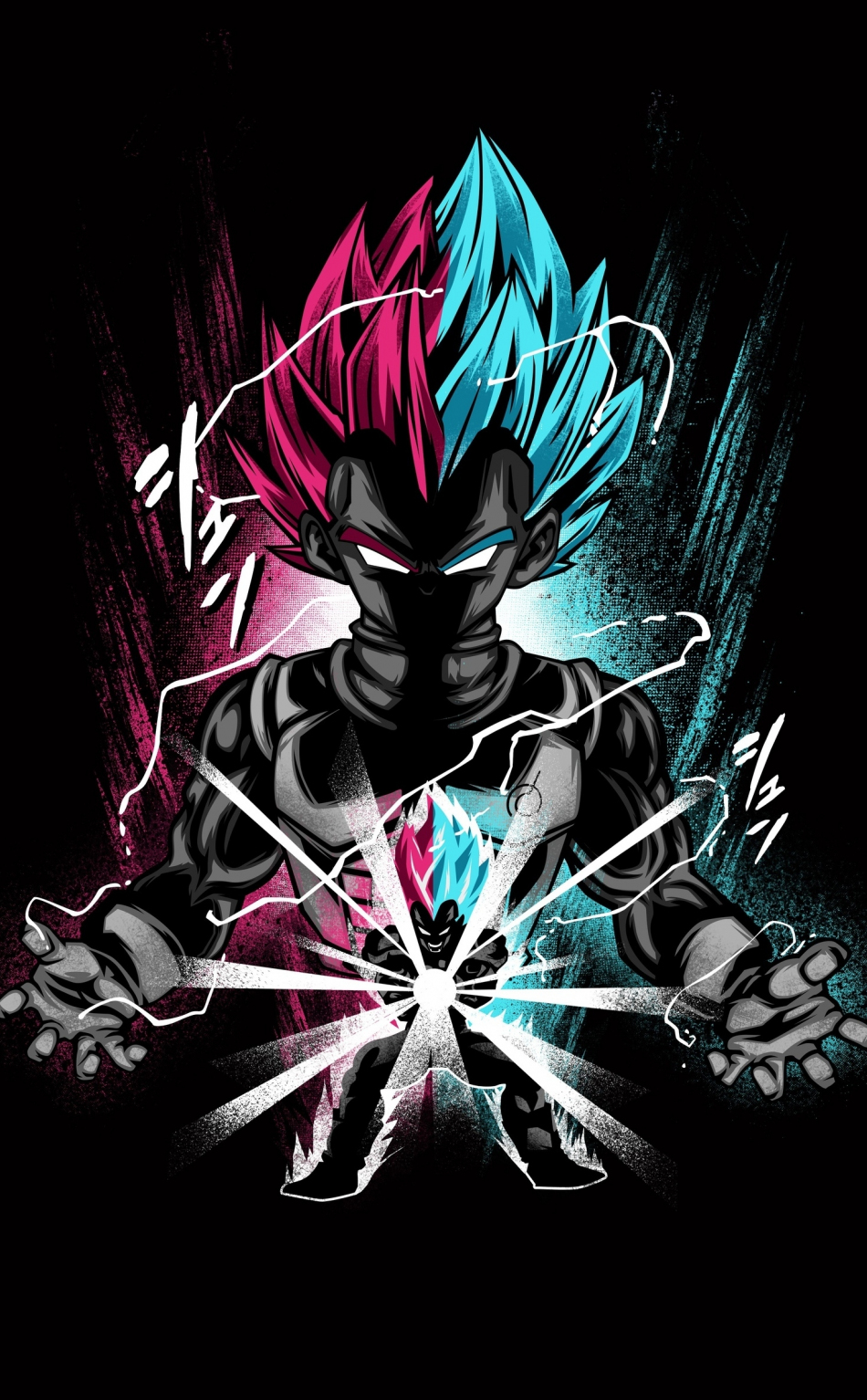 Download wallpaper 950x1534 dark, dragon ball, 2021 vegeta, iphone ...