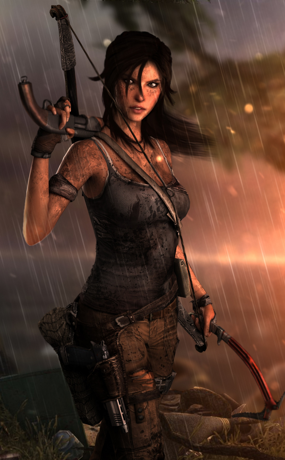 Download wallpaper 950x1534 lara croft, tomb raider, game, video game ...