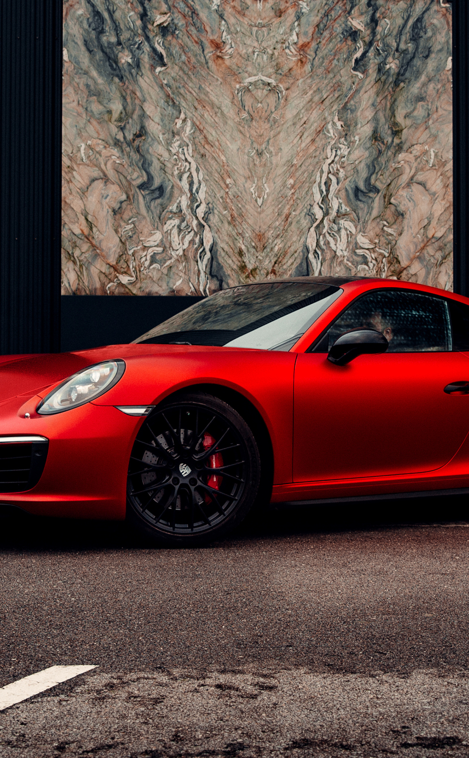 Download wallpaper 950x1534 porsche carrera, red, iphone, 950x1534 hd