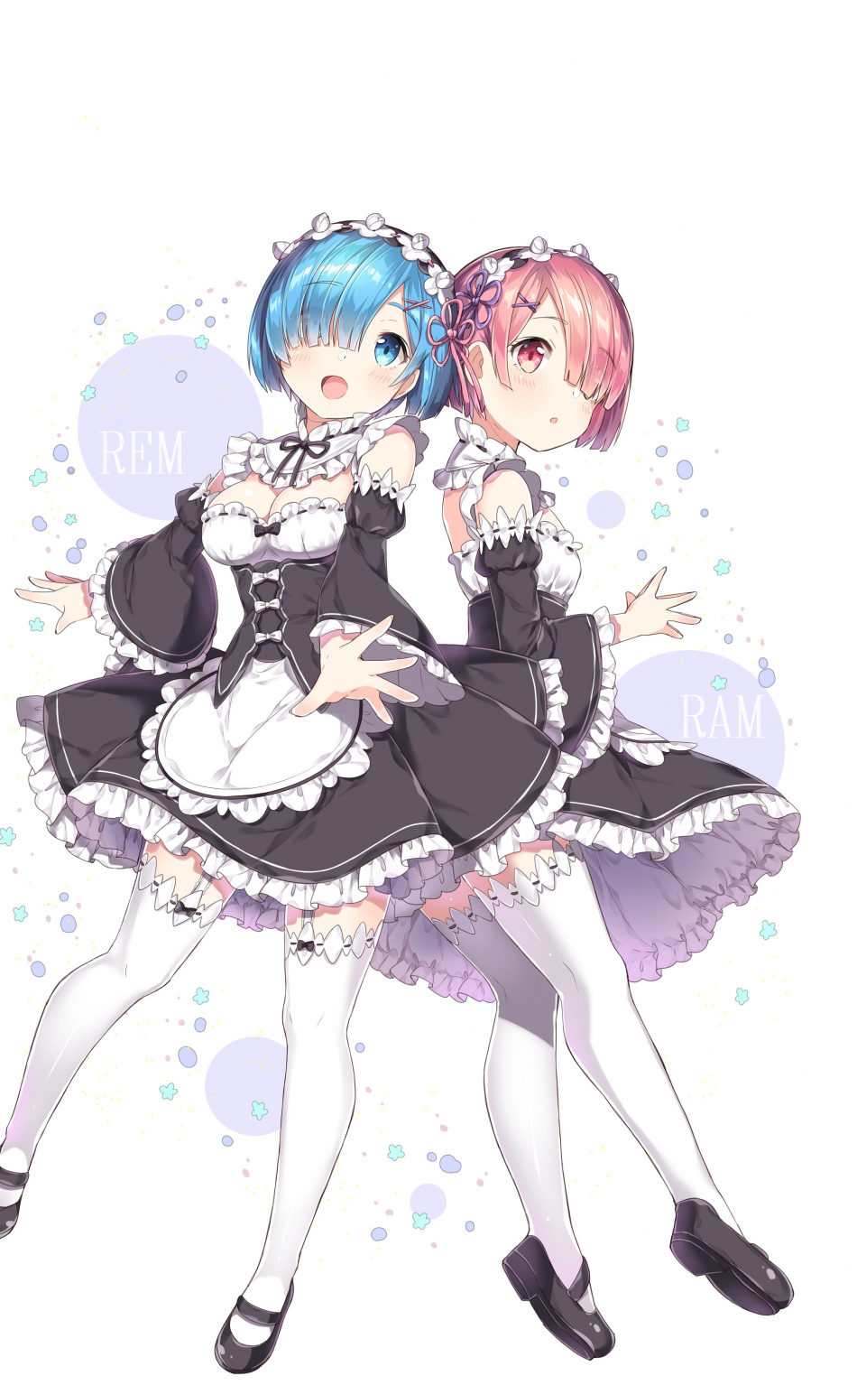 Download Rem And Ram Re Zero Minimal 950x1534 Wallpaper Iphone 950x1534 Hd Image Background 6969