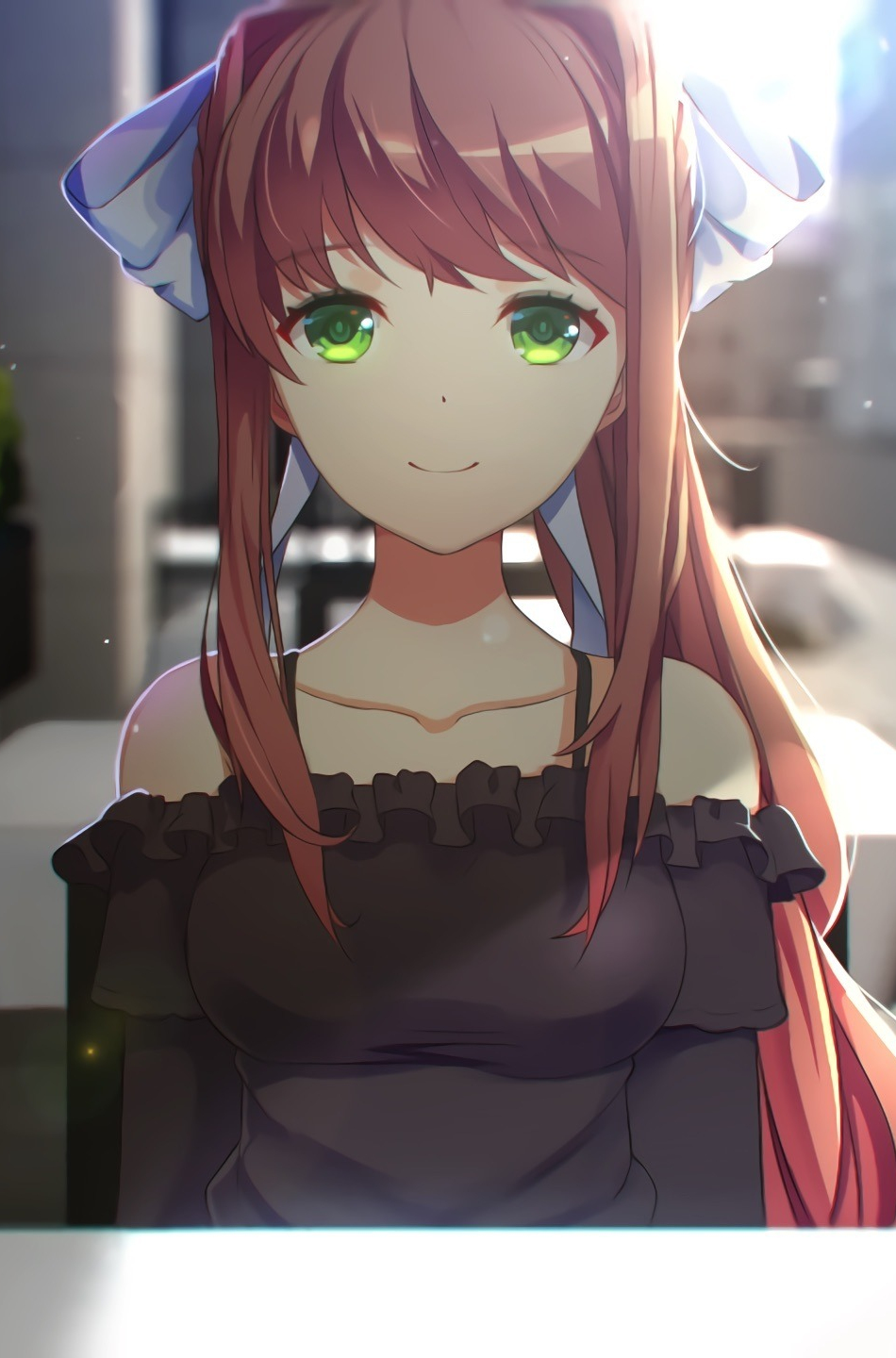 Download free Monika Vector Art Doki Doki Literature Club Wallpaper -  MrWallpaper.com