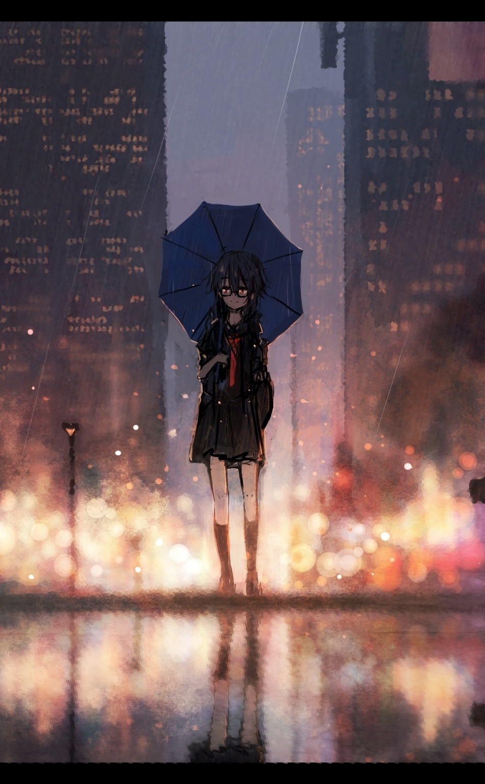 464747 4K anime sky rain city  Rare Gallery HD Wallpapers