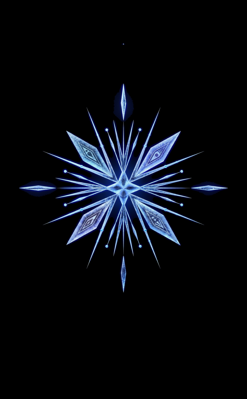 Download wallpaper 950x1534 frozen 2, snowflake, minimal, iphone ...