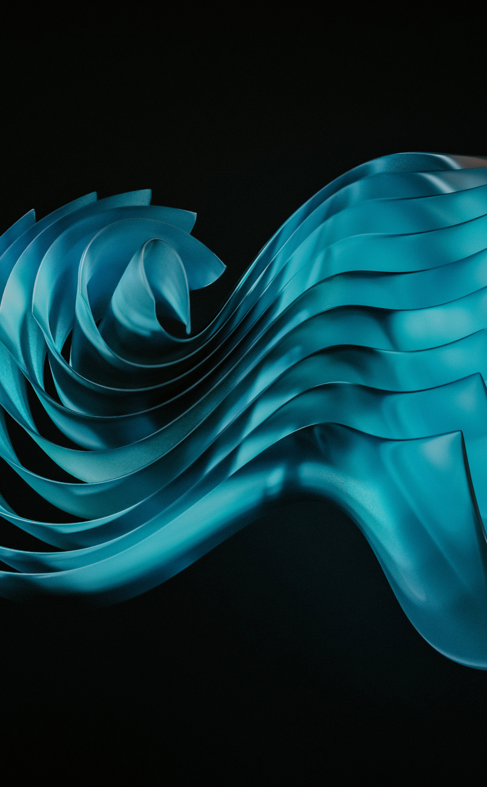 Jellyfish like shape, abstract, wavey sheets, 950x1534 wallpaper