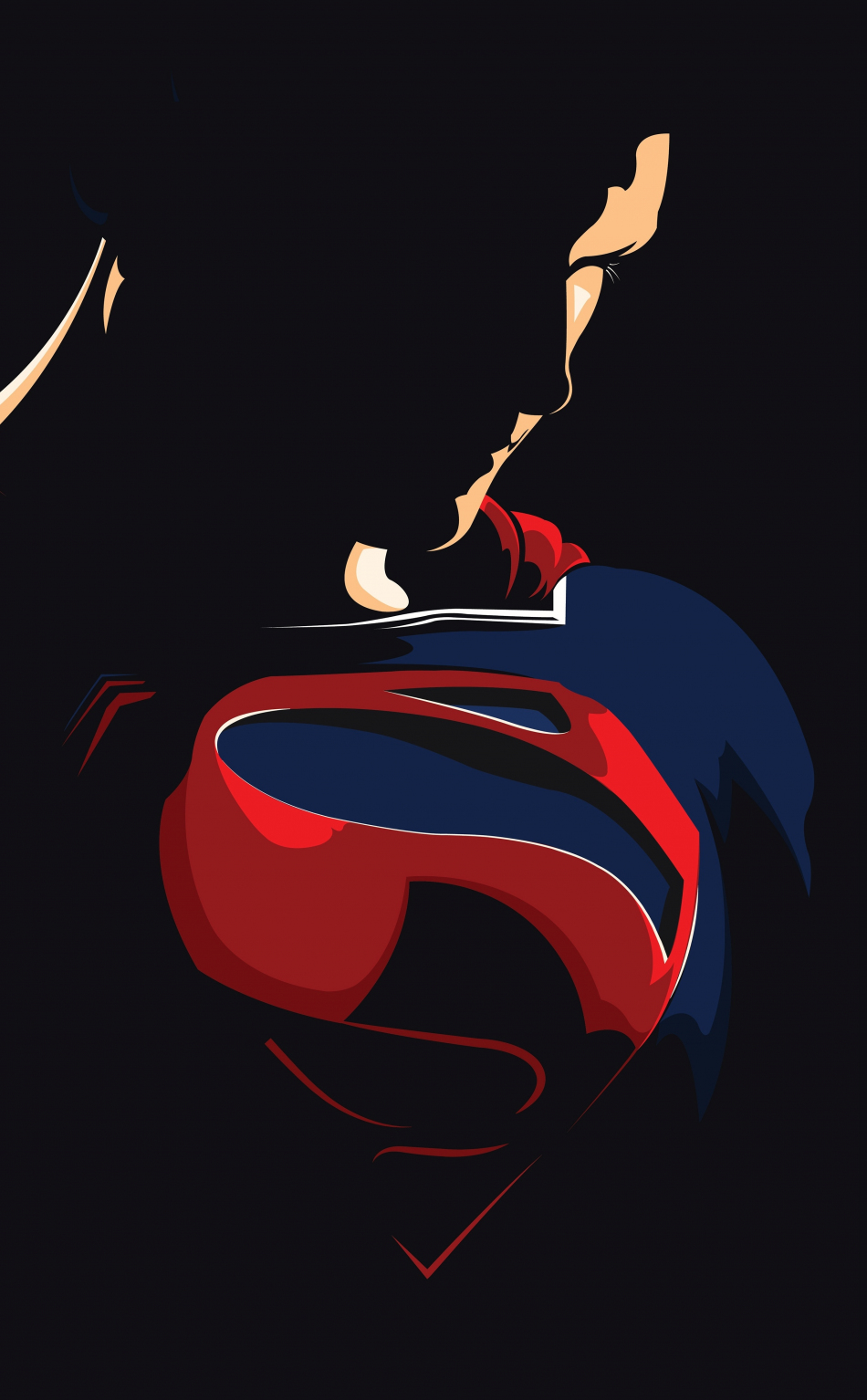 Superman, justice league, minimal and dark, dc comics, 950x1534 wallpaper